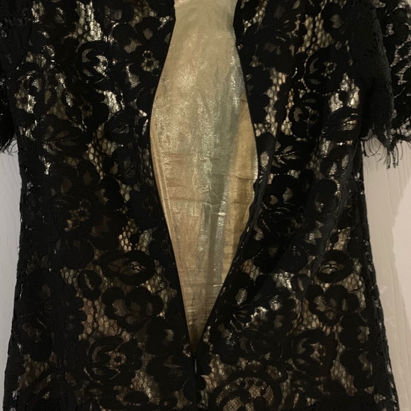 Black gold mini dress - Picture 3 of 5